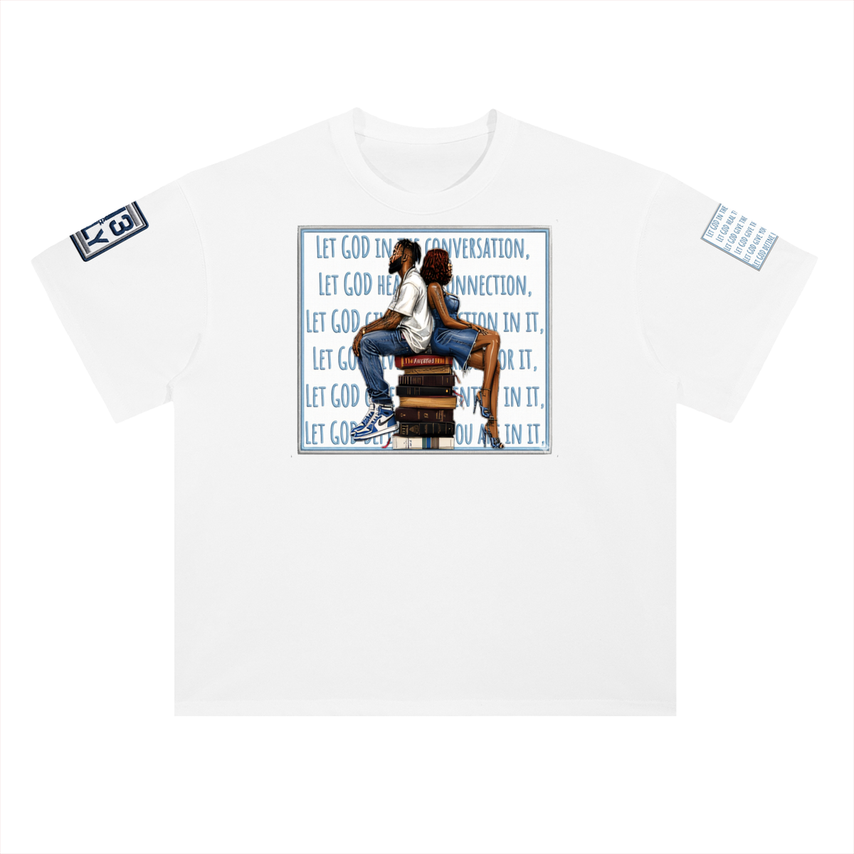 "Let GOD In" Heavyweight Drop Shoulder Cotton T-Shirt