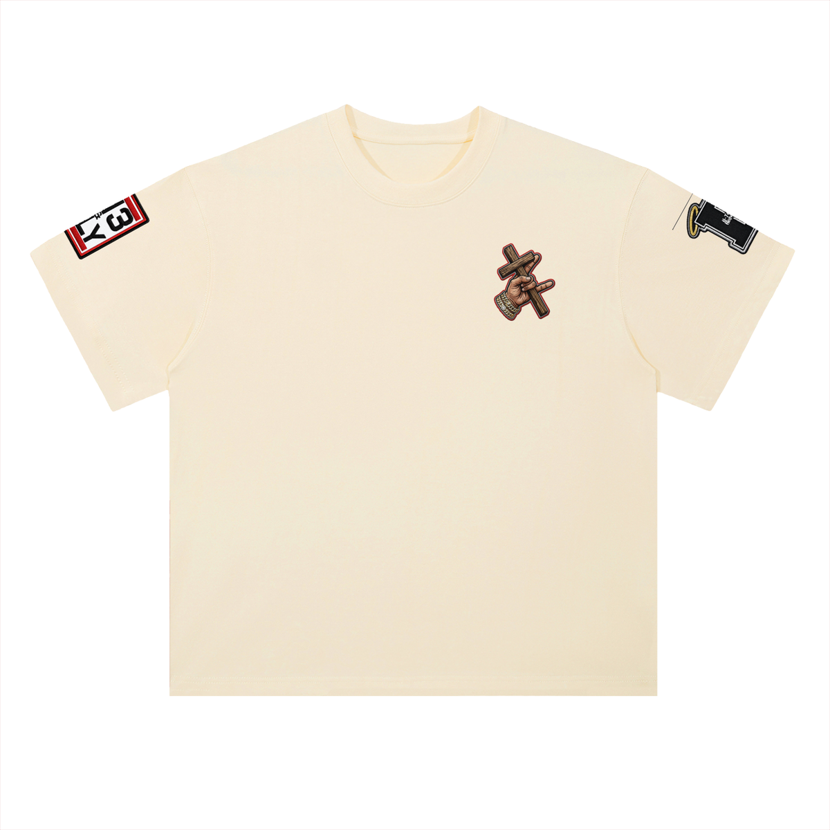"Follow Me" Heavyweight Drop Shoulder Cotton T-Shirt