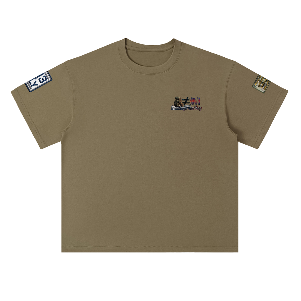 "BLESSINGS OVER BAG" Heavyweight Drop Shoulder Cotton T-Shirt