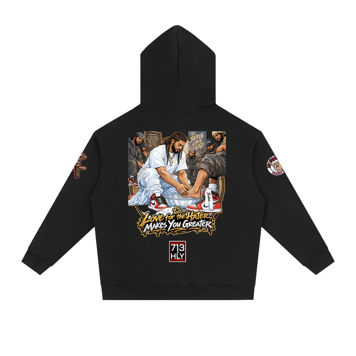 "LOVE YOUR HATERS" Essential Heavyweight Drop-Shoulder Hoodie