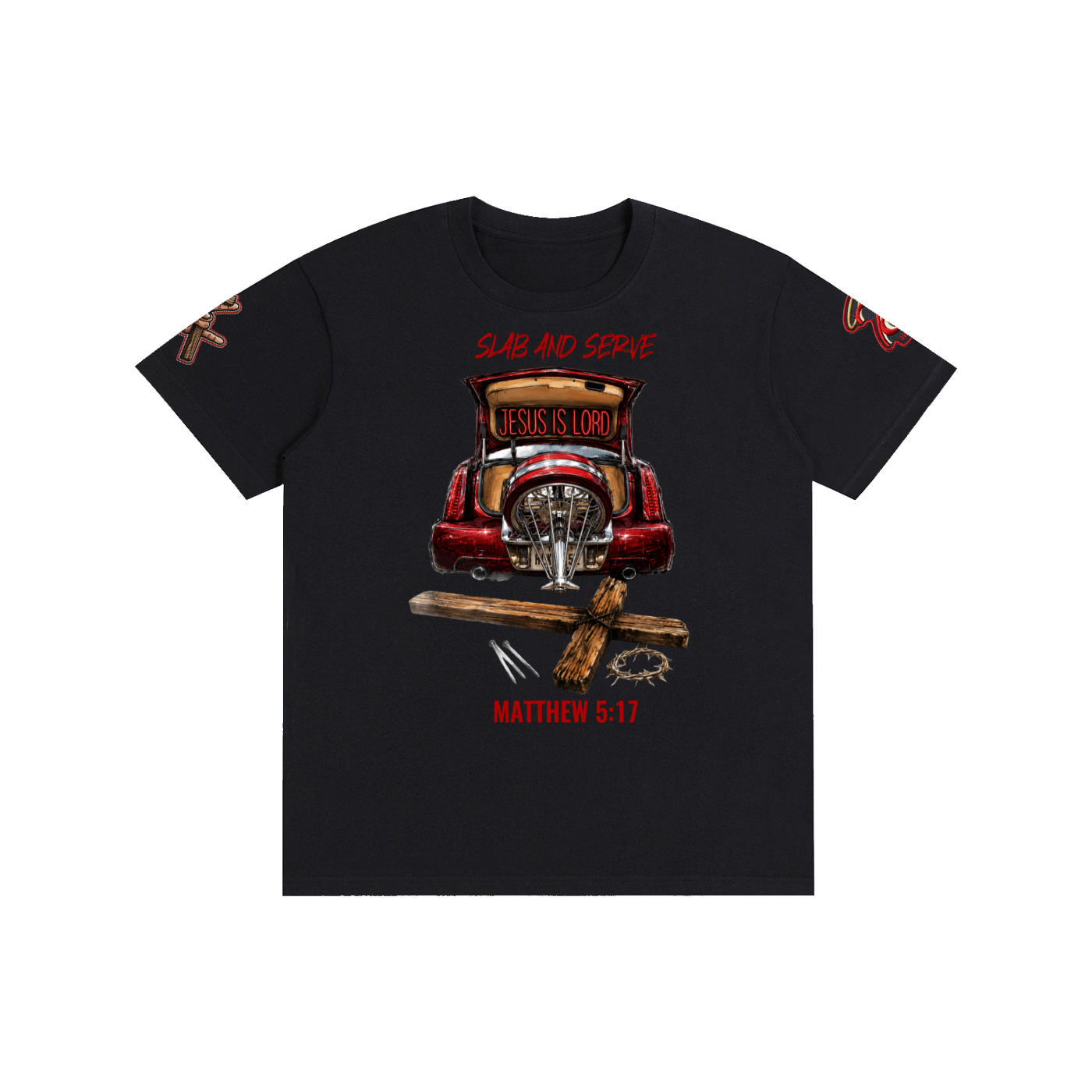 "SLAB AND SERVE" Pure Cotton Unisex T-Shirt