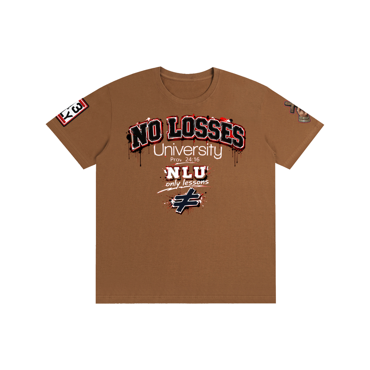 NO LOSSES UNIVERSITY Pure Cotton Unisex T-Shirt