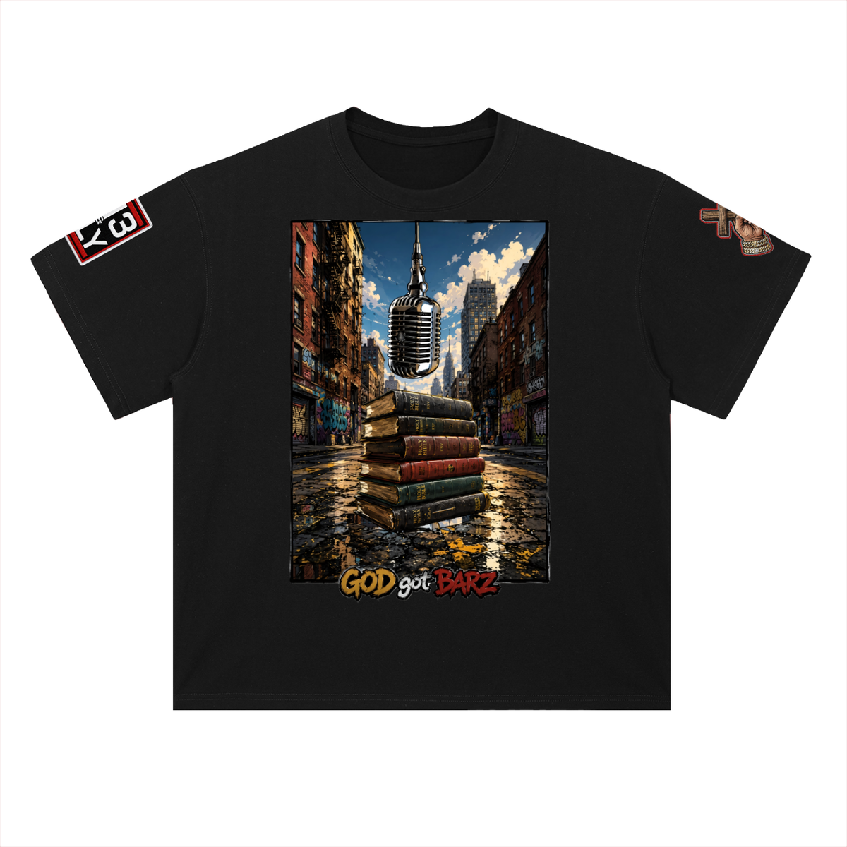 "GOD got BARS" Heavyweight Drop Shoulder Cotton T-Shirt