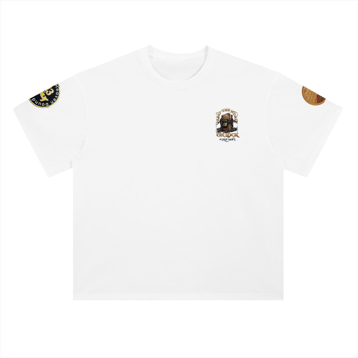 "Word in your heart" Heavyweight Drop Shoulder Cotton T-Shirt