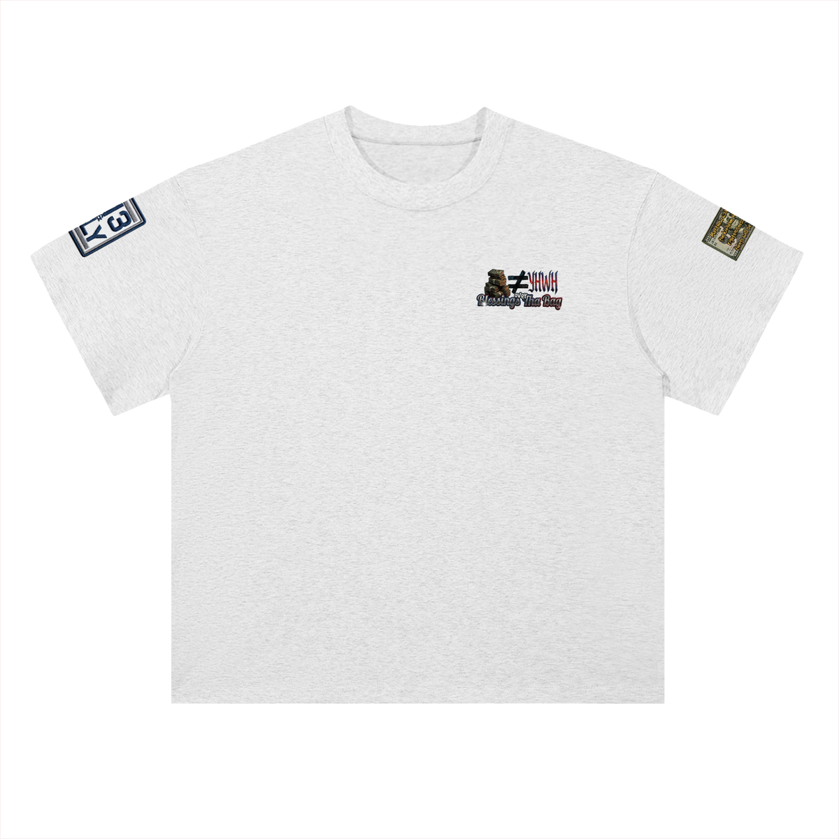 "BLESSINGS OVER BAG" Heavyweight Drop Shoulder Cotton T-Shirt