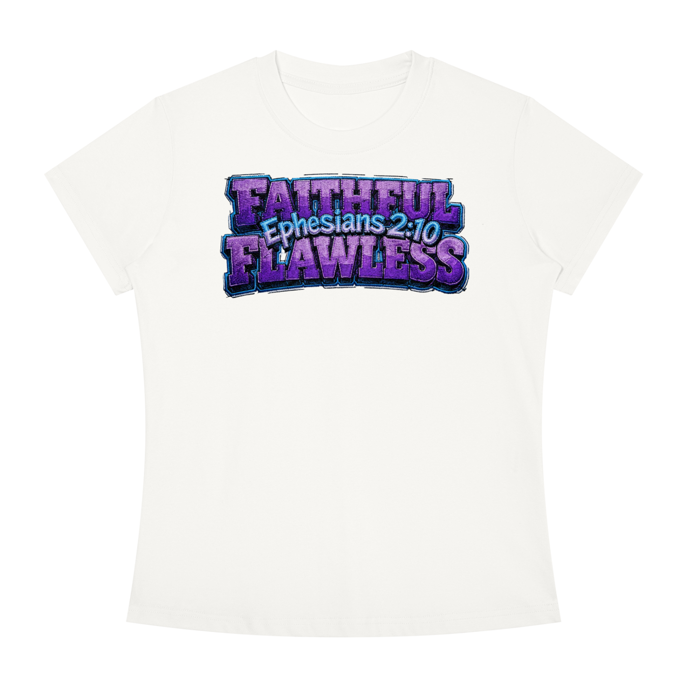 FAITHFUL AND FLAWLESS Women's Slim Fit Crewneck T-Shirt