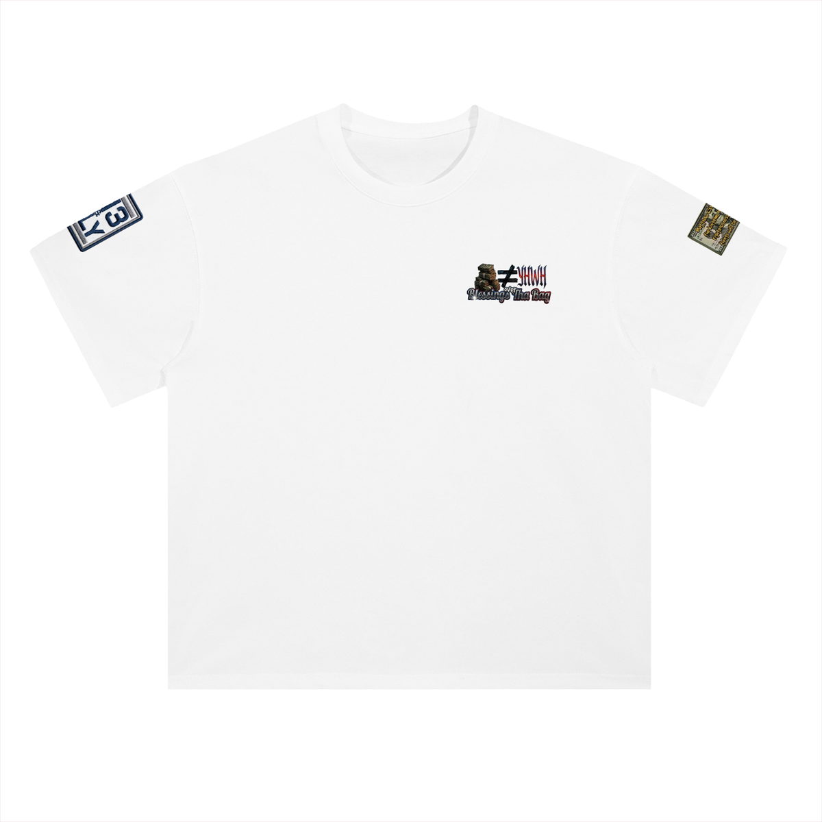 "BLESSINGS OVER BAG" Heavyweight Drop Shoulder Cotton T-Shirt