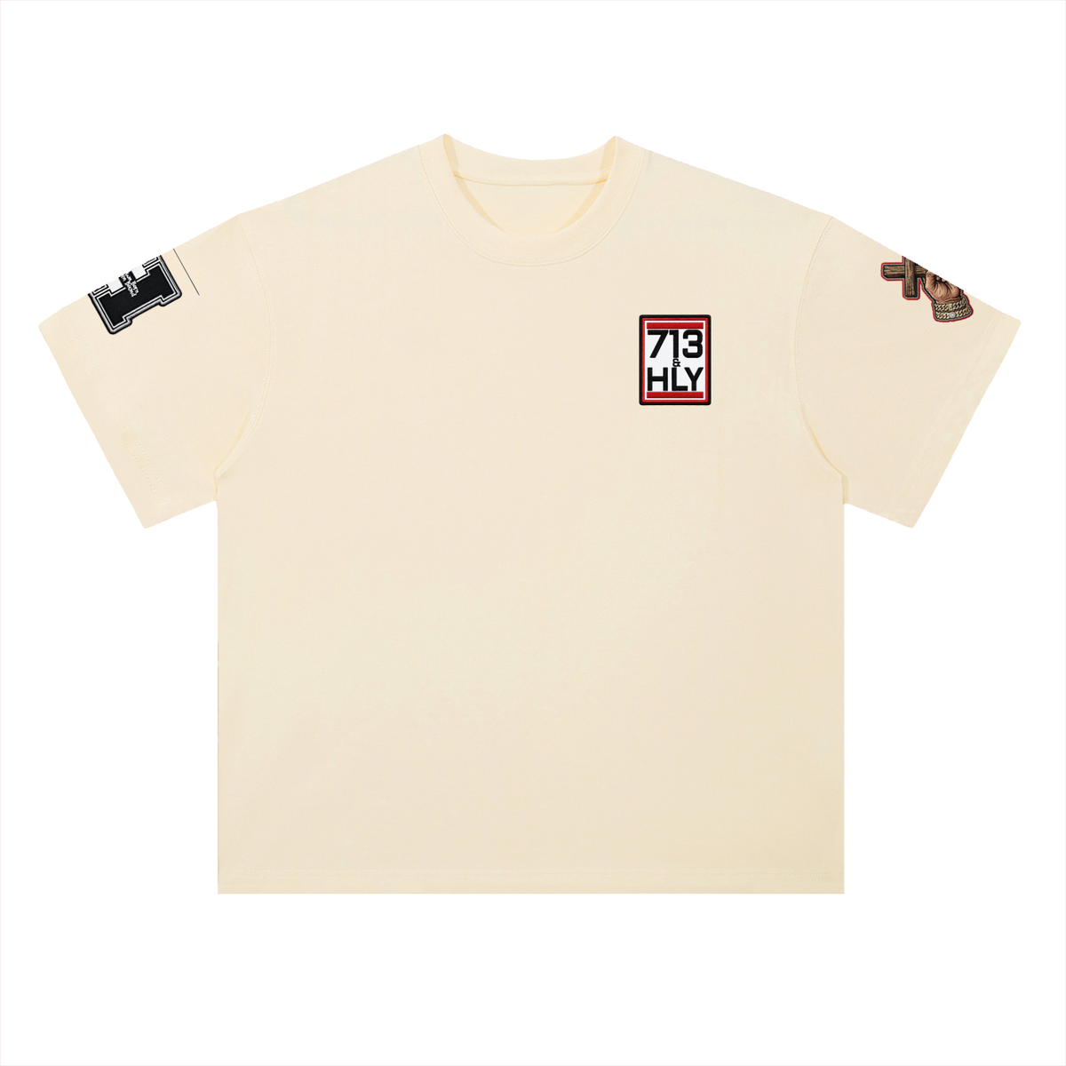 "THE WORD BECAME FLESH" Heavyweight Drop Shoulder Cotton T-Shirt