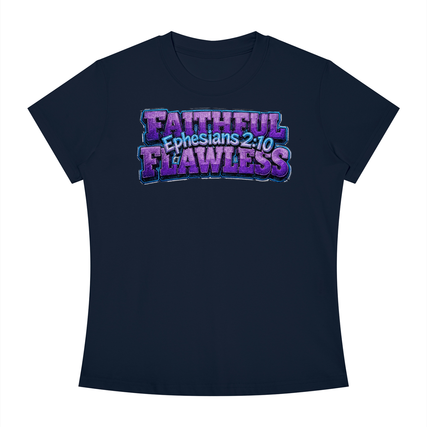 FAITHFUL AND FLAWLESS Women's Slim Fit Crewneck T-Shirt