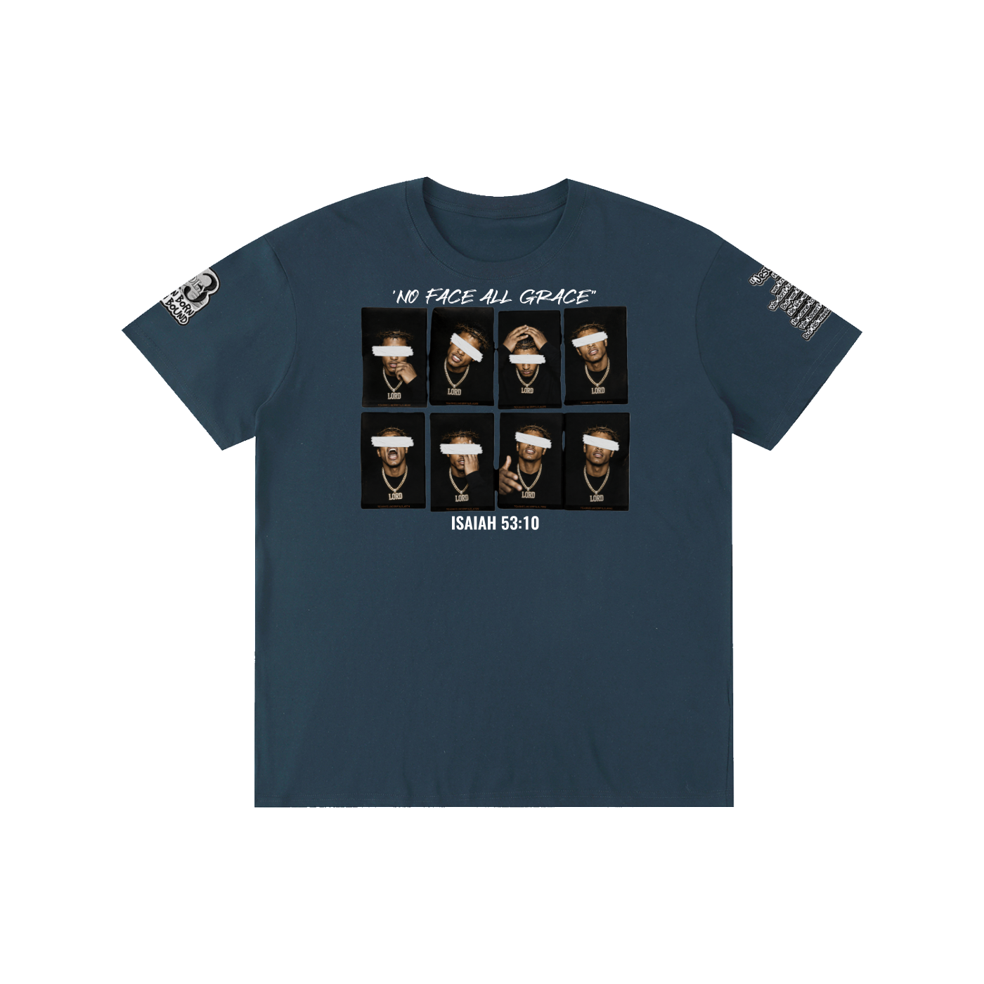 "NO FACE ALL GRACE" Pure Cotton Unisex T-Shirt