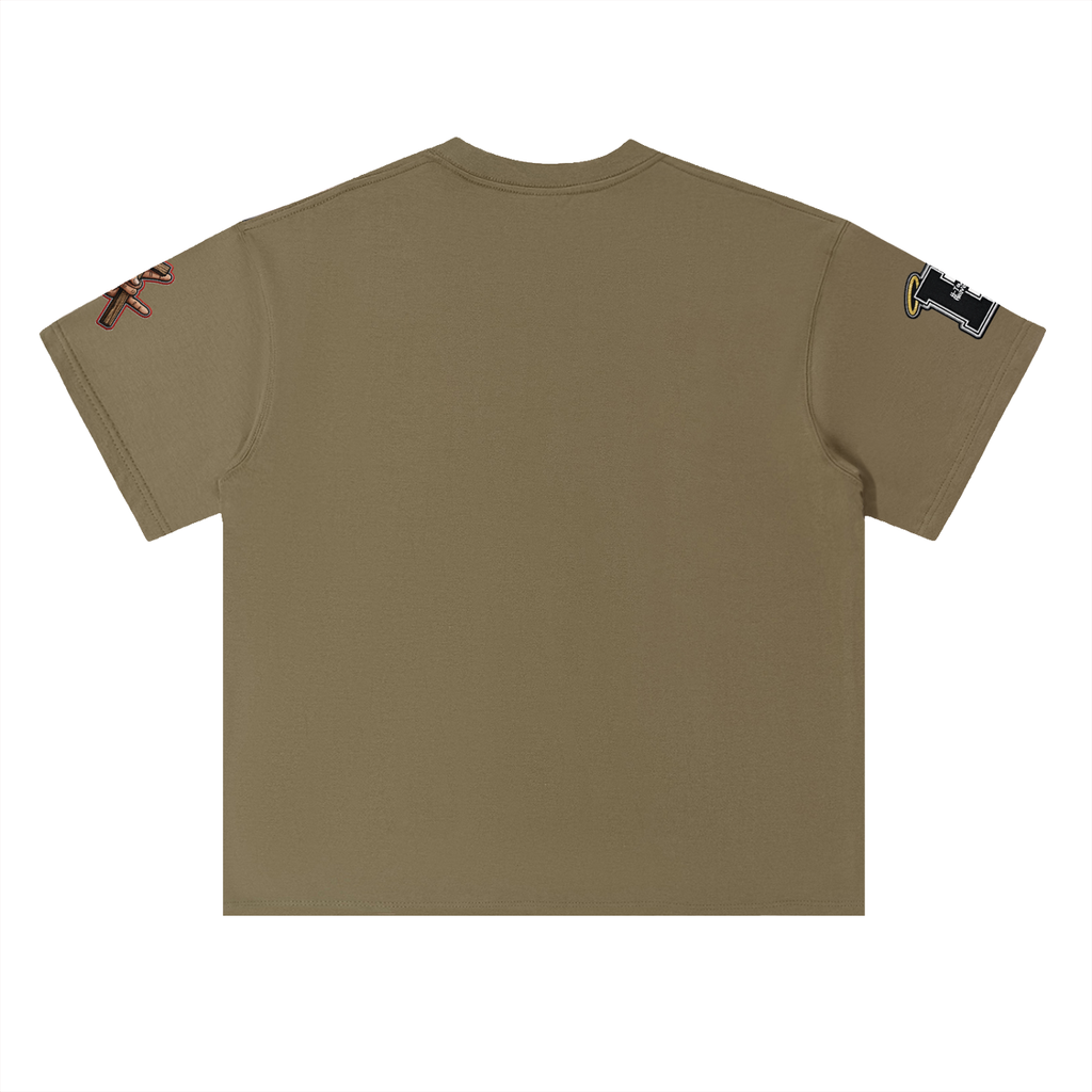 "Change affiliated" Heavyweight Drop Shoulder Cotton T-Shirt