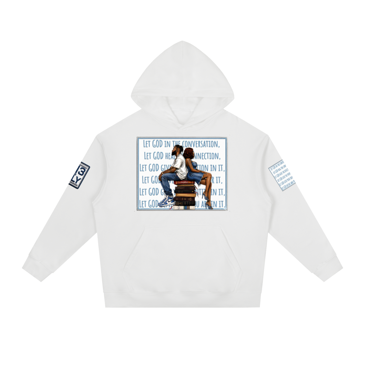 "Let GOD In" Essential Heavyweight Drop-Shoulder Hoodie