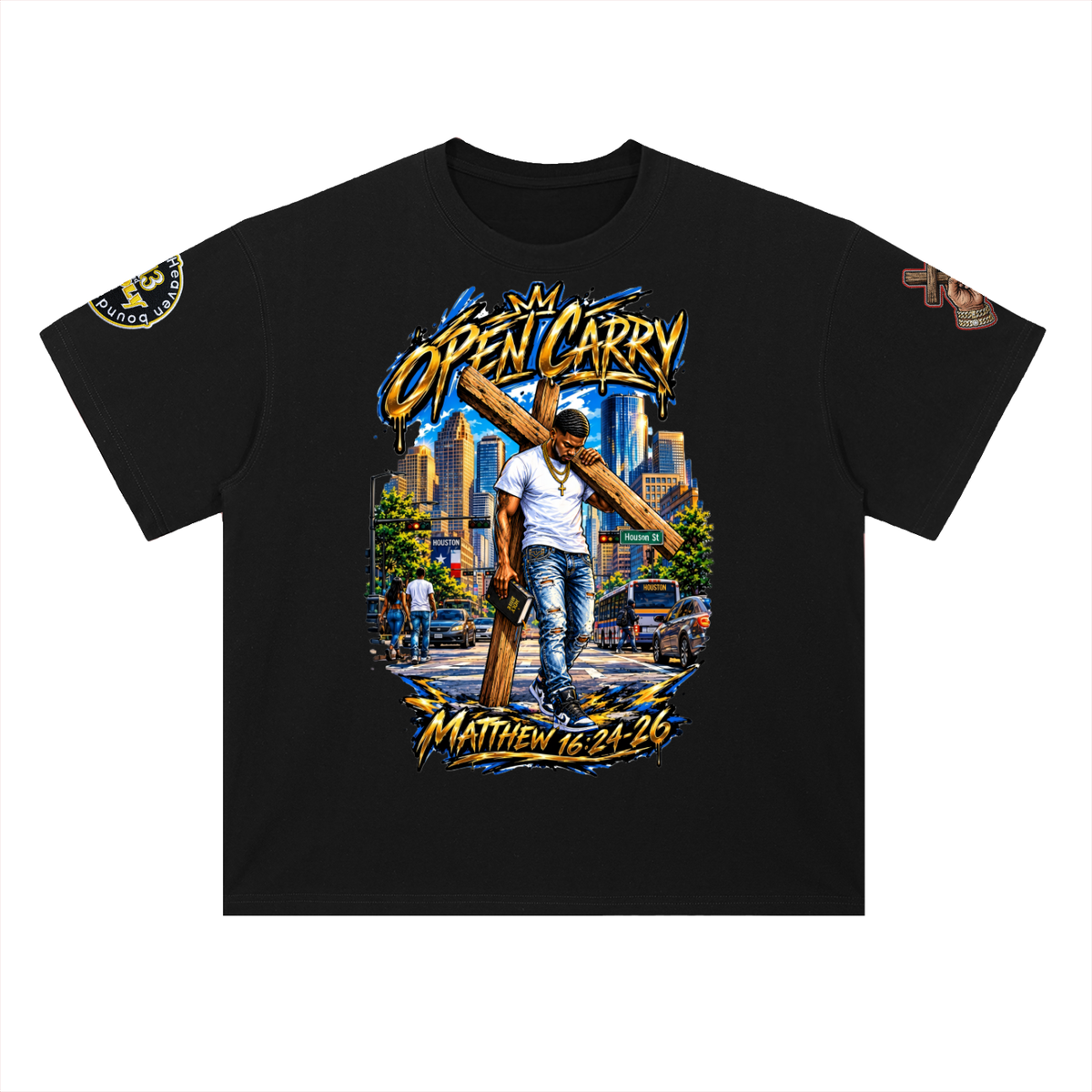 "OPEN CARRY" Heavyweight Drop Shoulder Cotton T-Shirt