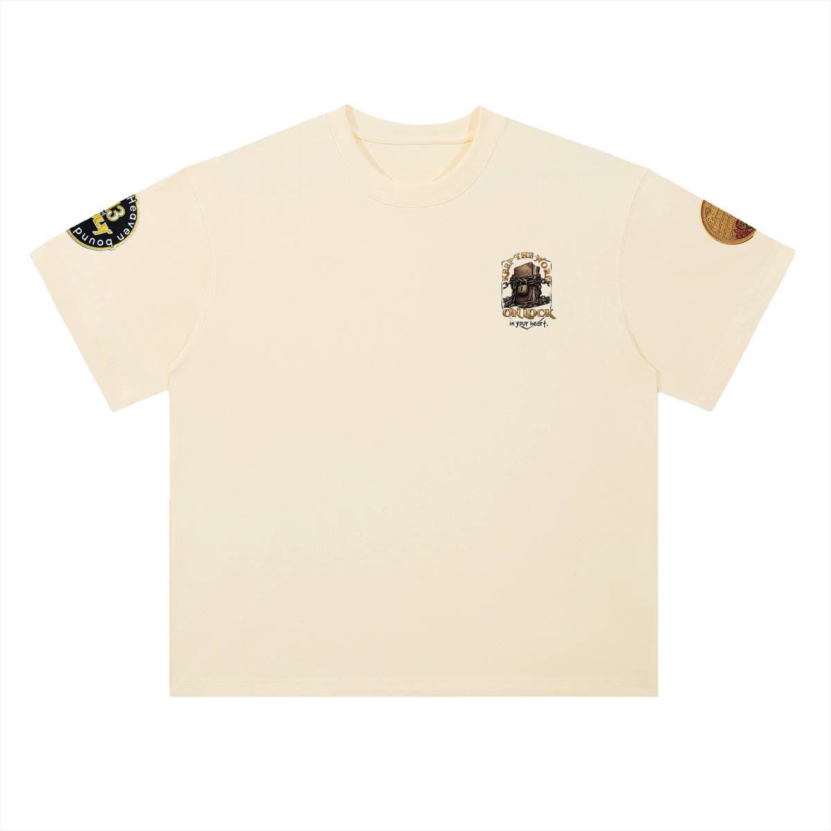 "Word in your heart" Heavyweight Drop Shoulder Cotton T-Shirt