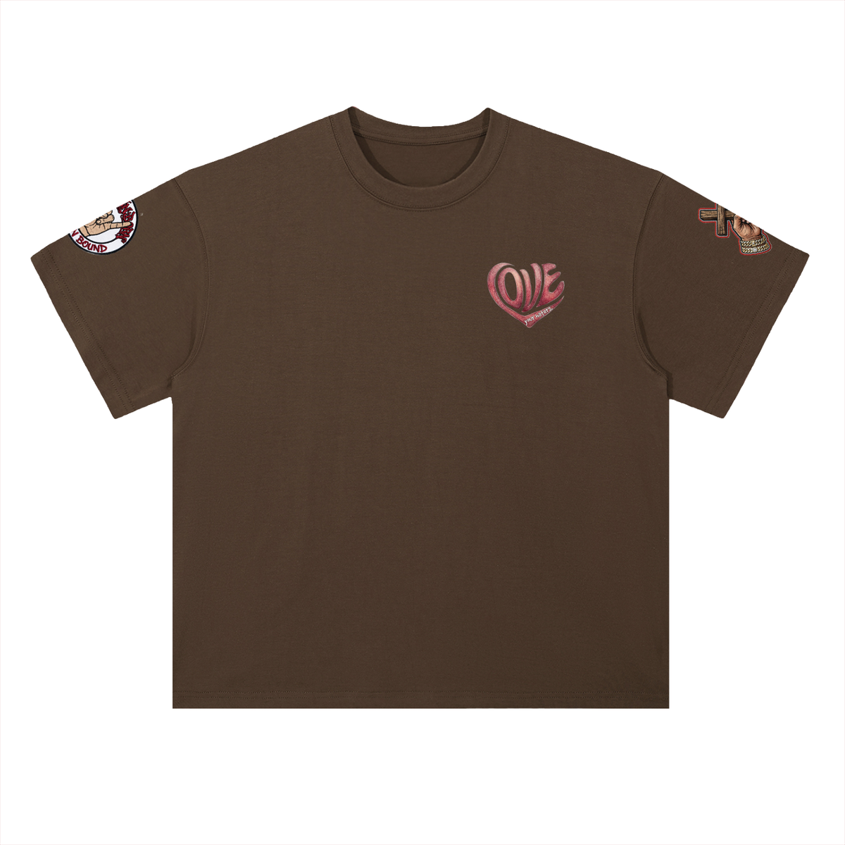 "LOVE YOUR HATERS" Heavyweight Drop Shoulder Cotton T-Shirt