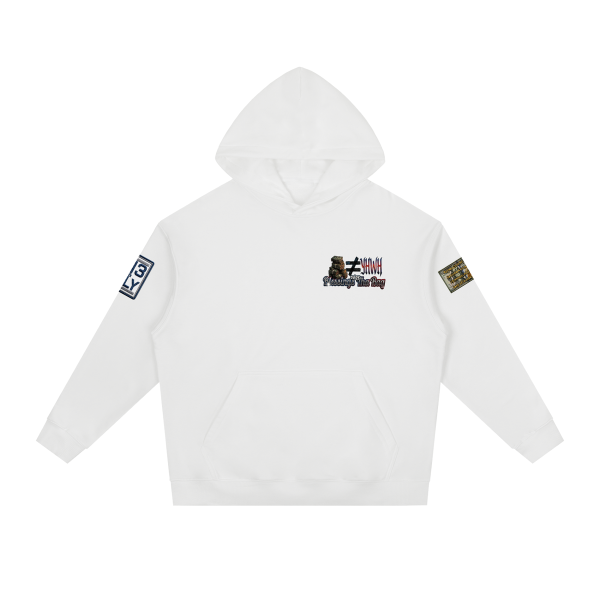 "BLESSINGS OVER BAG" Essential Heavyweight Drop-Shoulder Hoodie