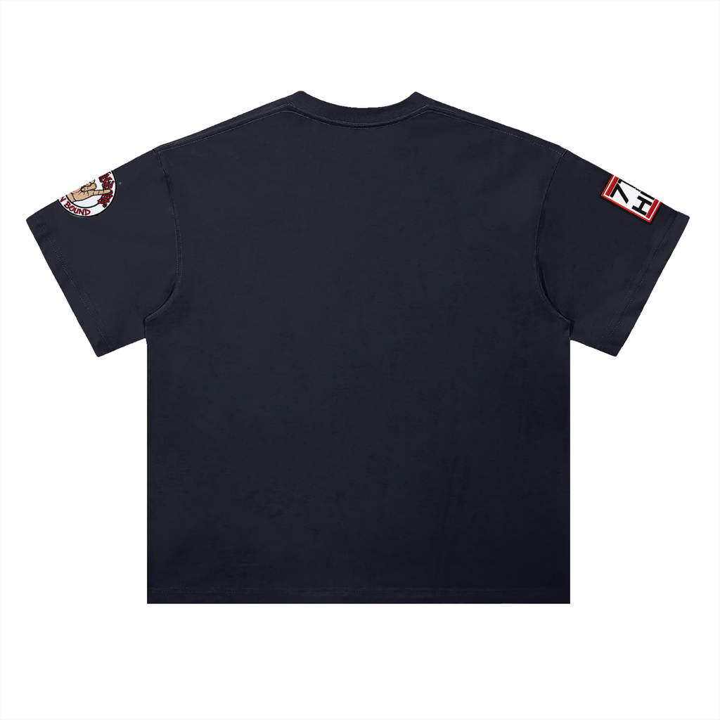 "MY HITTAS COME FROM HEAVEN" Heavyweight Drop Shoulder Cotton T-Shirt