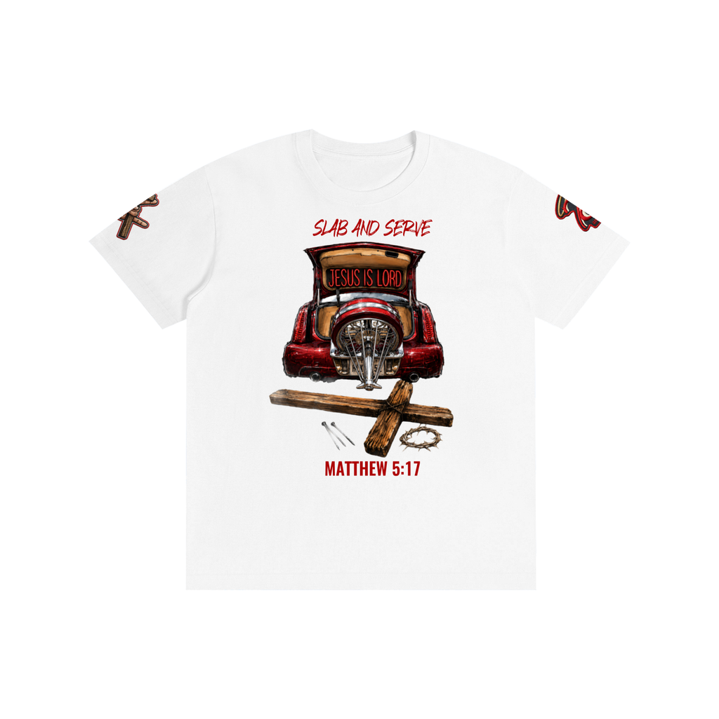 "SLAB AND SERVE" Pure Cotton Unisex T-Shirt