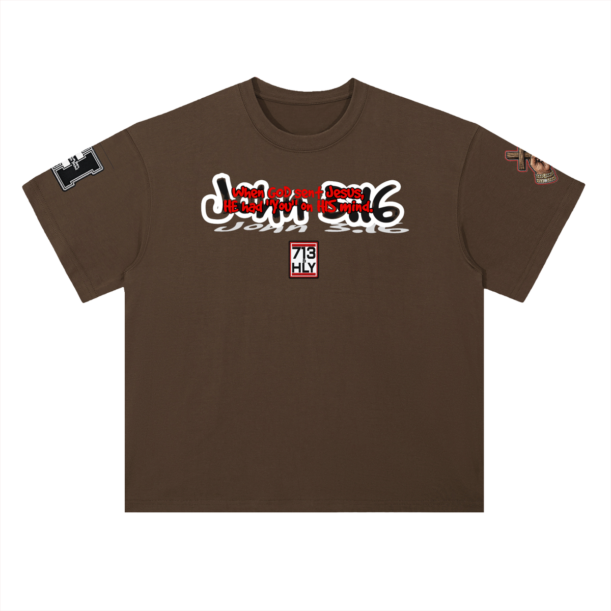 "ON HIS MIND" Heavyweight Drop Shoulder Cotton T-Shirt