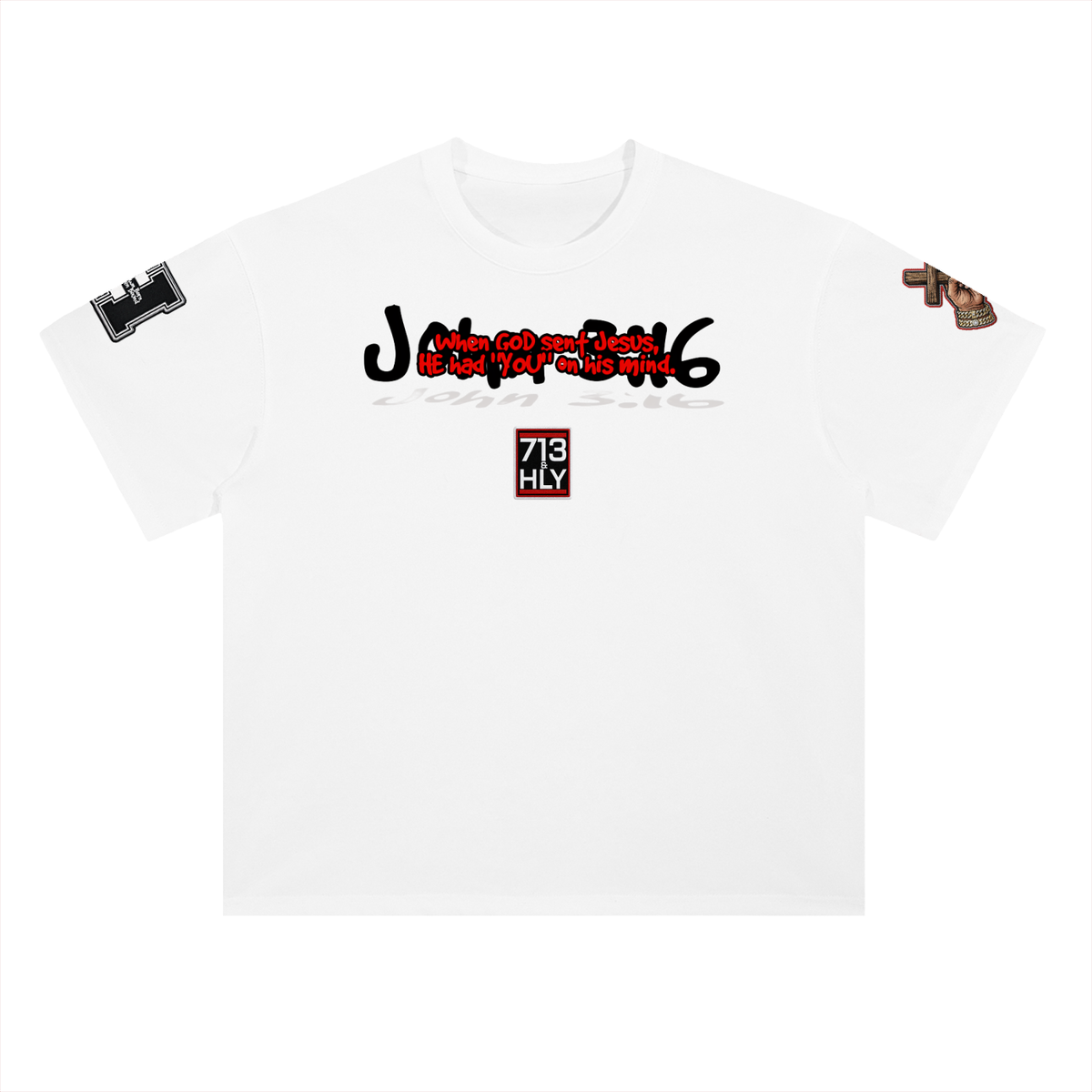 "ON HIS MIND" Heavyweight Drop Shoulder Cotton T-Shirt