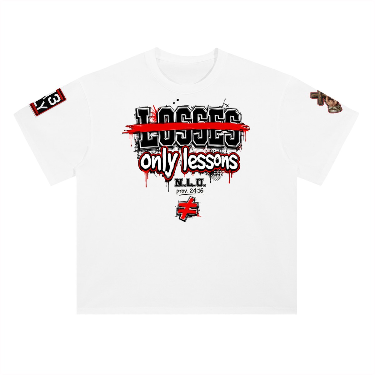 NO LOSSES UNIVERSITY Heavyweight Drop Shoulder Cotton T-Shirt